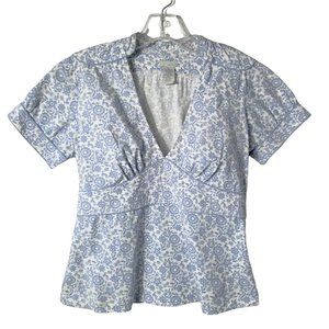 Anthropologie Odille Cotton Floral Blouse Size 6